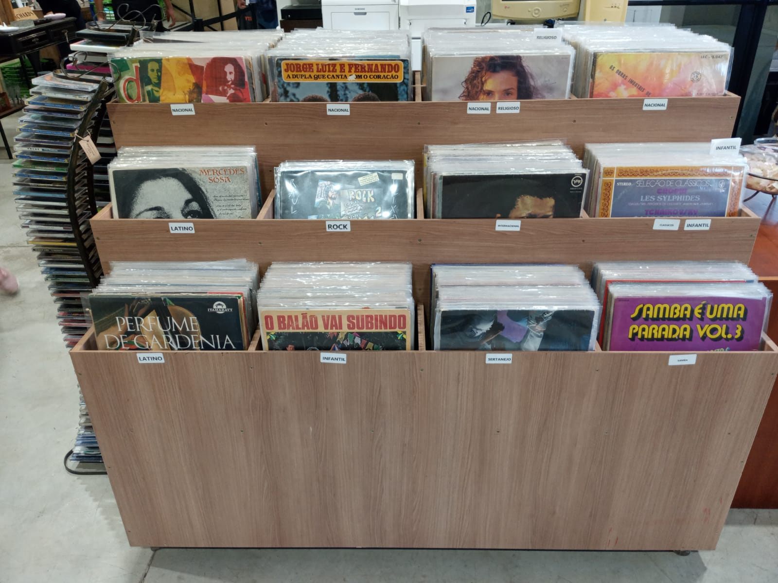 Expositor de discos de vinil